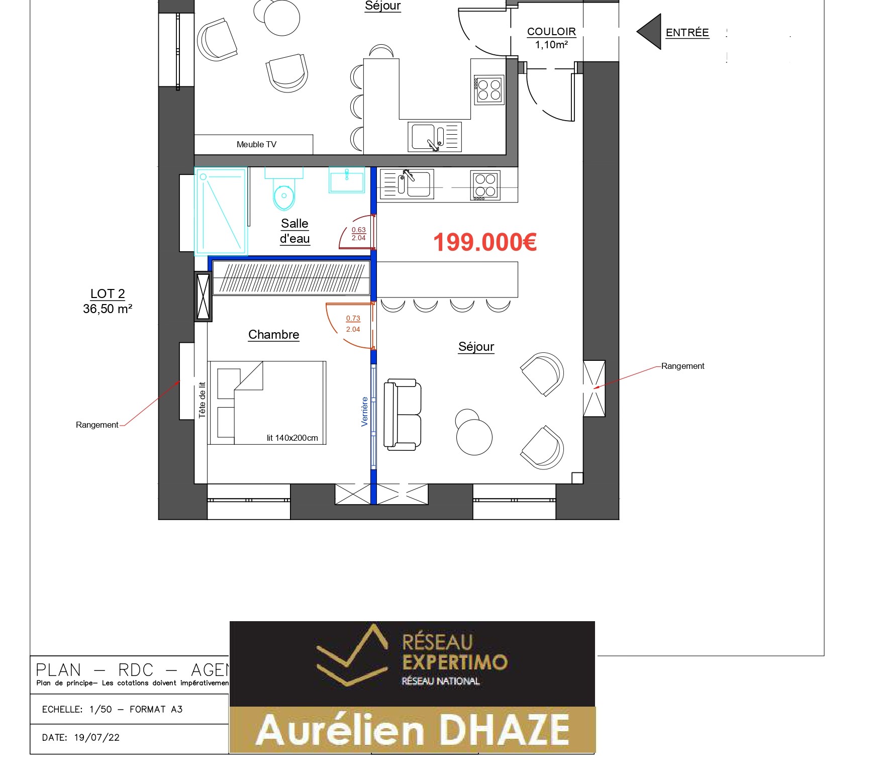 Vente Appartement T1 en plateau à aménager